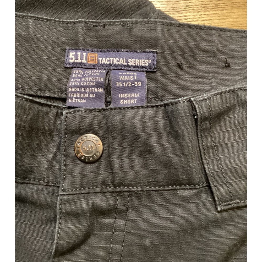 511 Tactical Mens Sz Large Waist (35.5-39) Black RipStop Cargo Pants Style 74003 - Picture 5 of 6